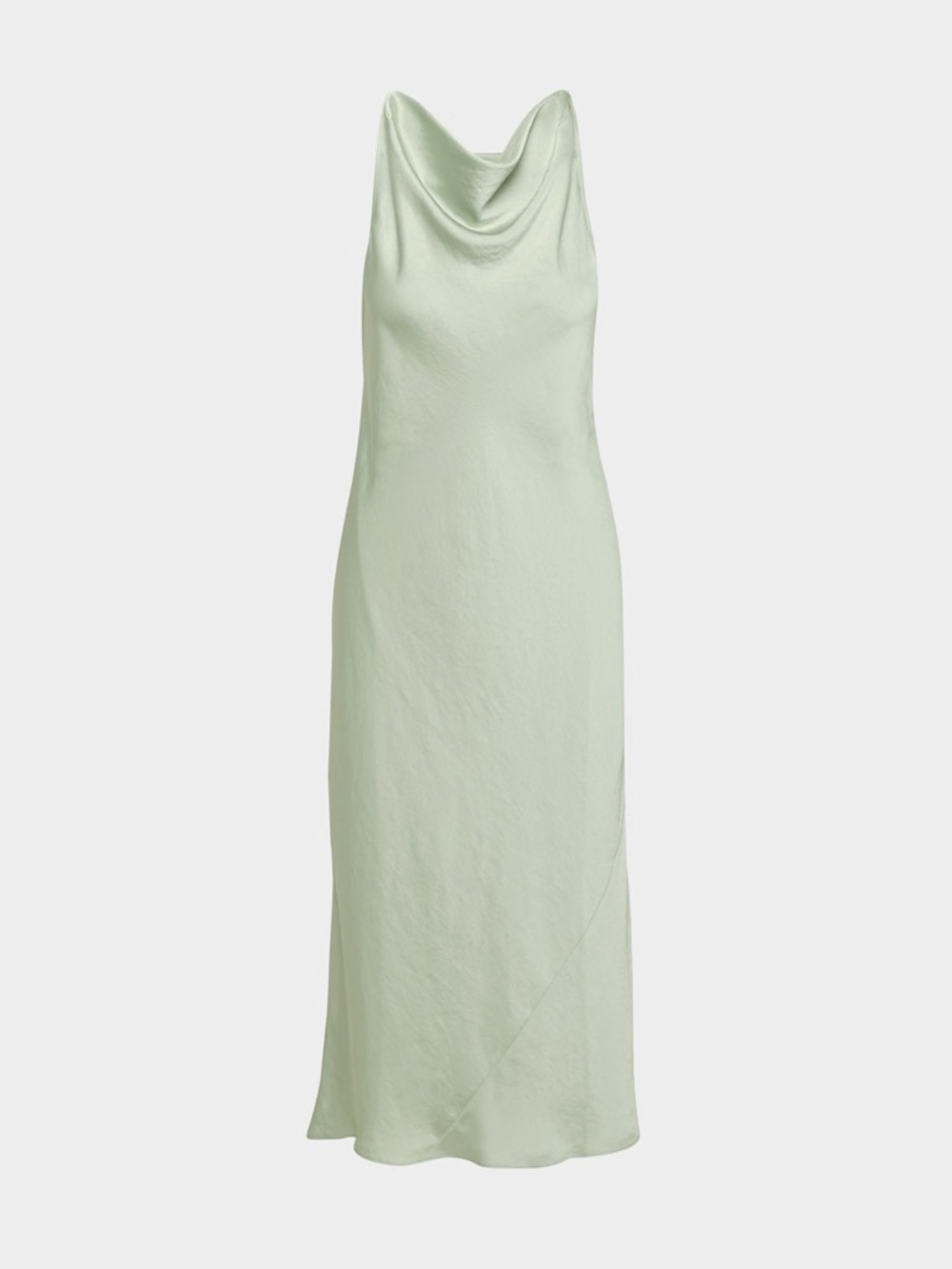Aritzia Wilfred New Goddess Satin Dress in Silver Sage